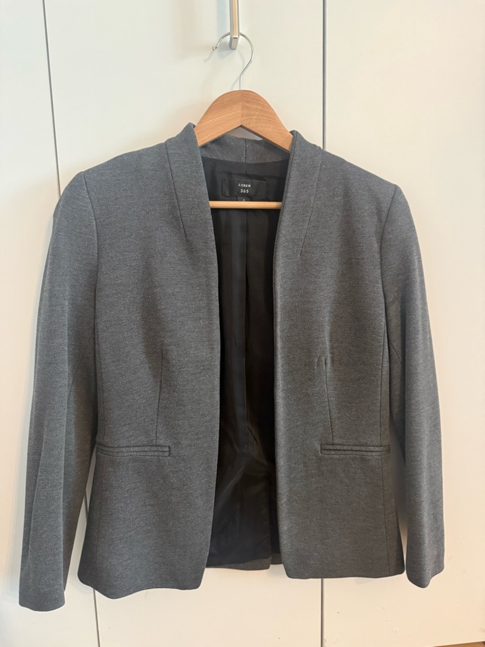 J. Crew Gray Collarless Women's Blazer